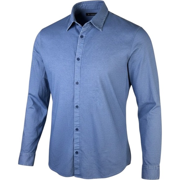 lululemon athletica Other - Lululemon Commission Long Sleeve Button‎ Down Shirt Mens XL Washed Blue LM3DJOS